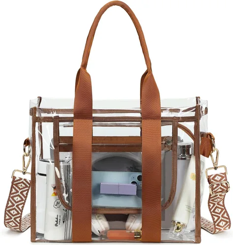 Vista 15 de getgto Bolsas Transparentes para Mujer Bolso de Mano, Bolso Cruzado, Bolso Transparente Aprobado para Estadios para Eventos Deportivos, Concierto