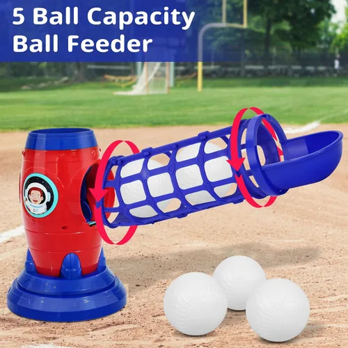 Vista 5 de LZZAPJ Juegos de T-Ball para Niños de 5-8 años, Juego de Tee Ball con Bat de Béisbol de Plástico, Juegos Deportivos y al Aire Libre para Pequeños