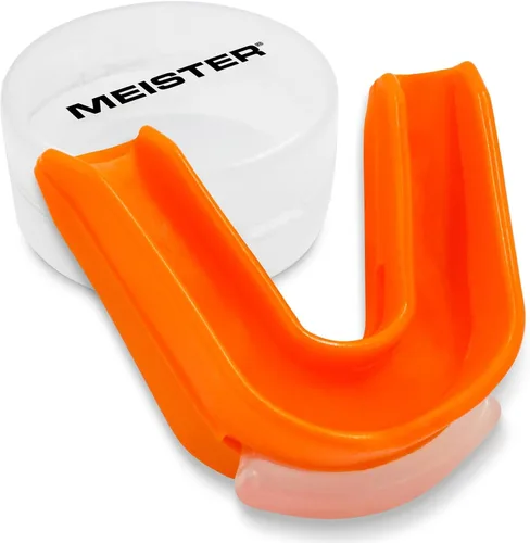 Vista 6 de Meister Protector bucal doble moldeable con estuche - Negro Diseño personalizado, protección de dientes superior e inferior para MMA, boxeo
