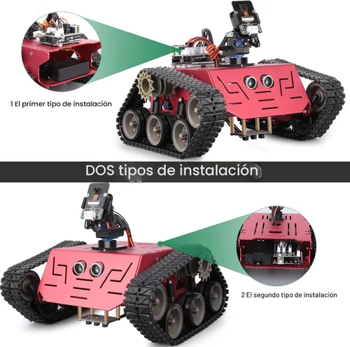 Vista 5 de ELEGOO Kit de Tanque Robot Conqueror con UNO R3 para Arduino Robótica para Niños de Edades 8-12 y 12-16 Kits de Ciencias STEM Robots de Codificación