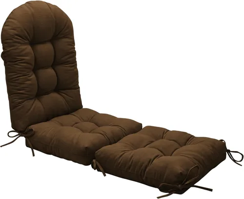 Vista 29 de Cojín para Silla Mecedora - Tela de Chenilla, Esponja de Alta Densidad, Almohadillas de Asiento Copetudas Antideslizantes y Duraderas con Lazos