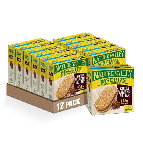 Vista 22 de Nature Valley Sándwiches de galletas, mantequilla de almendras, 5 unidades, 6.75 onzas (paquete de 12)