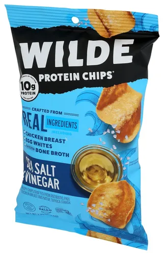 Vista 4 de Wilde Brands - Chips de pollo con vinagre de sal marina, 2.25 onzas (paquete de 2)