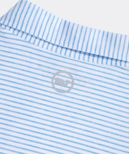 Vista 5 de Vineyard Vines Polo Bradley Stripe Sankaty para hombre Ocean Breeze Tejeda
