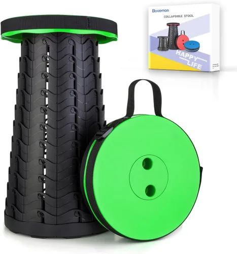 Vista 8 de Taburete plegable mejorado, ligero pero más resistente, con capacidad de carga, 400 libras, taburete plegable portátil para camping, pesca, Azul