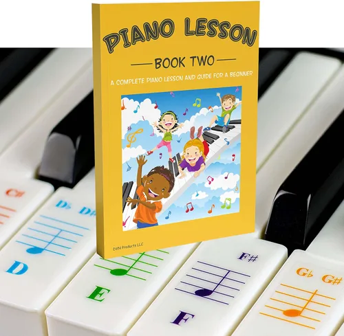Vista 9 de QMG Piano Lessons Book 2: A Complete guide for Kids and Beginners; Color Coded Staff Notes; Designed and Printed in USA