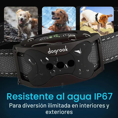 Vista 7 de Dogrook Humane - Collar de ladrido recargable sin golpes y pitido para perros