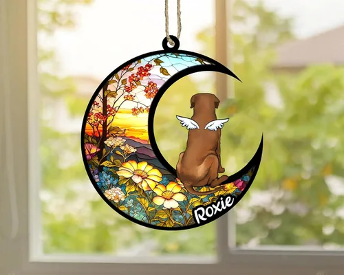 Vista 54 de LOVELYPOD Adorno de Navidad personalizado para perro Basset Hound (marrón) Basset Hound (marrón) adorno para atrapasoles de perro, razas de perros