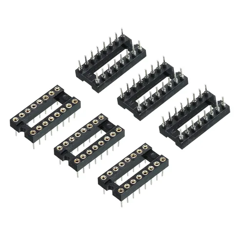Vista 8 de MECCANIXITY DIP IC Chip Adaptador de zócalo de Pin Redondo 6P 0.100 in Pitch IC Socket para PCB Board Chip, paquete de 6