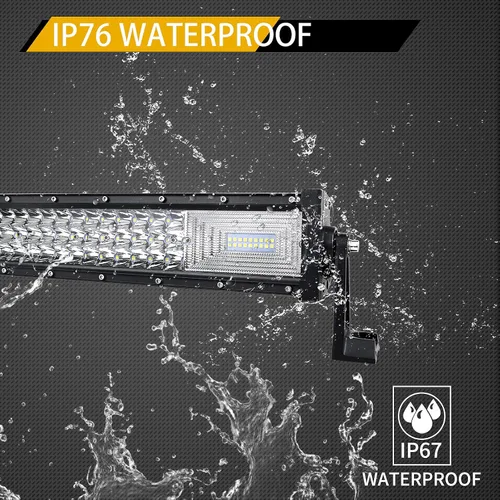 Vista 4 de SKYWORLD Barra de luz de 52 pulgadas, 67500 lm, haz combinado de inundación recta, haz combinado de luces LED para automóvil, lámpara antiniebla