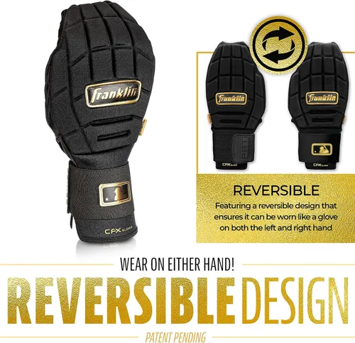Vista 4 de Franklin Sports MLB Guante deslizante de béisbol y sóftbol - CFX PRT Guantes de baserunning deslizantes protectores para adultos y jóvenes - Guante