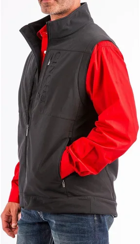 Vista 2 de Cinch Chaleco Softshell para hombre con bolsillos ocultos de transporte, Negro