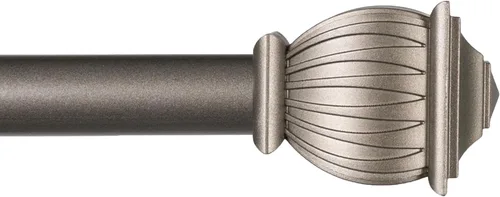 Vista 19 de Kenney Beckett - Barra decorativa estándar para cortina de ventana, 5/8", 28-48", negra Negro