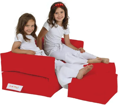 Vista 9 de WELL HOME MOBILIARIO & DECORACIÓN Sillón 2 pl + Puf Niños Rojo