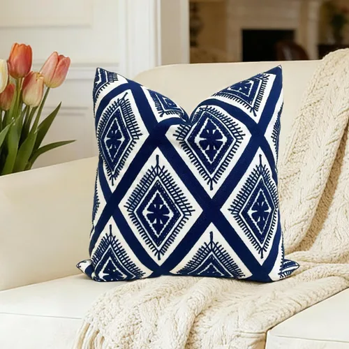 Vista 15 de Slow Cow - Funda de almohada decorativa con bordado, funda de almohada para sofá, funda de almohada de 20 x 20 pulgadas, gris