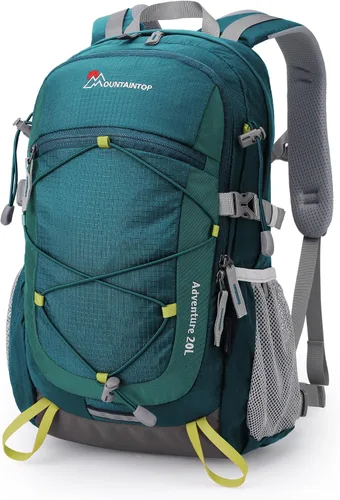 Vista 12 de Mochila de senderismo MOUNTAINTOP de 40 L, mochila ligera para exteriores Verde militar