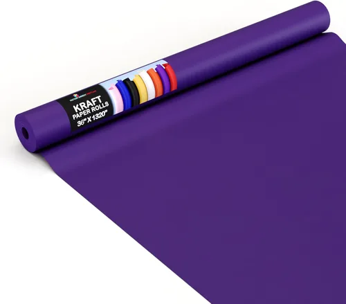 Vista 13 de Crown Display Rollo de papel kraft negro de 17.75 x 1320 pulgadas (110 pies), papel de regalo kraft perfecto como papel de envío, rollo de papel