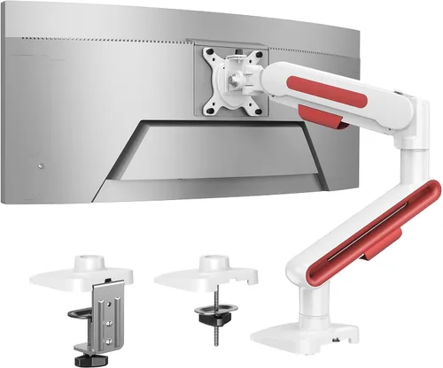 Vista 8 de HUANUO Brazo de monitor ultraancho para pantallas de 13 a 40 pulgadas, soporte para monitor individual con capacidad para hasta 26.4 libras, soporte