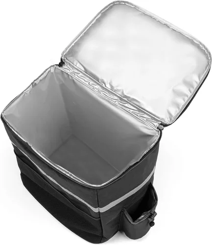Vista 5 de Homevative - Mochila térmica para entrega de alimentos con soporte para tazas, bolsillo y ventana de recibos, bolsa de refrigeración reutilizable