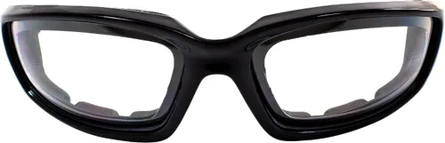 Vista 2 de Birdz Gafas de sol Oriole acolchadas para montar en motocicleta, día noche, amanecer, atardecer, 3 pares de montura negra brillante con amarillo