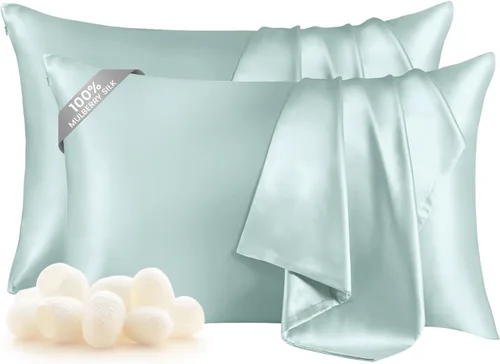 Vista 62 de THXSILK Funda de almohada 100% seda de morera para la salud del cabello y la piel, funda de almohada suave y lisa con cremallera oculta, ambos lados