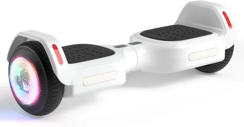 Vista 10 de SIMATE - Aeropatineta para niños, altavoz Bluetooth y luces LED azul (Galaxy Blue)