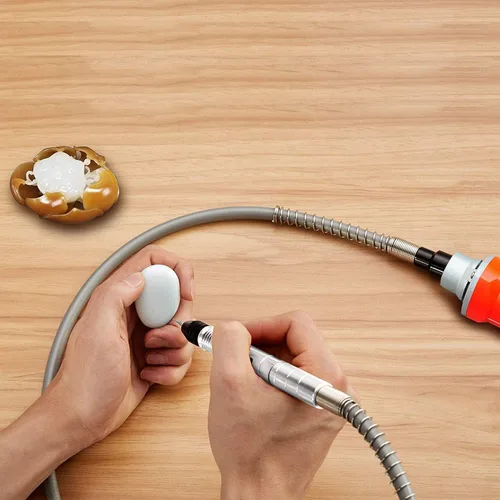 Vista 6 de Utoolmart Herramienta giratoria de eje flexible, 39 pulgadas de longitud 0.157 in de diámetro interno extensión de resorte, para taladro eléctrico