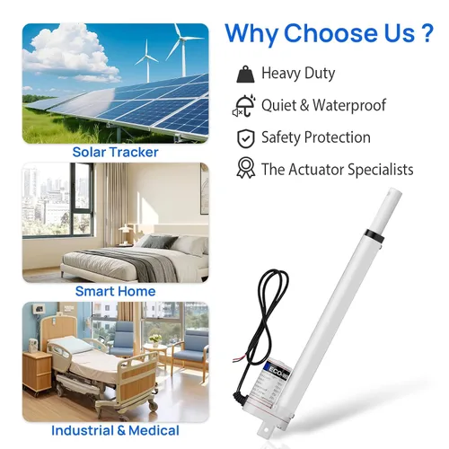 Vista 2 de Rastreador solar de Eco-Worthy, muy resistente, carga de hasta 330 lb, accionamiento lineal, multifunción, uso automático electrónico, 12v