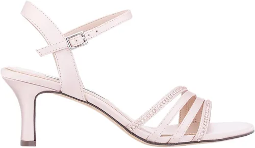 Vista 2 de NINA Nelena - Sandalias de vestir brillantes para mujer con adornos de cristal - Sandalias de tacón elegantes y cómodas para mujer - Casual