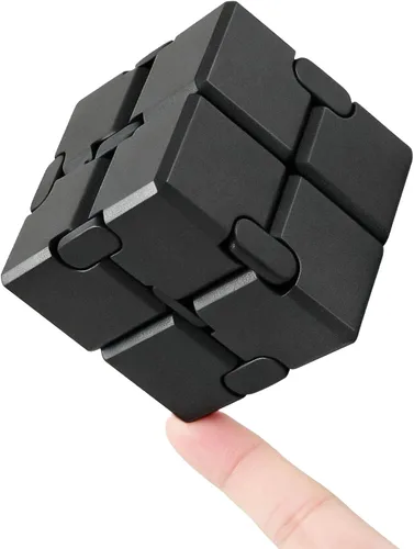 Vista 24 de WUQID Infinity Cube - Juguete antiestrés para niños y adultos, bonito, pequeño, accesorio único para aliviar la ansiedad y pasar el tiempo