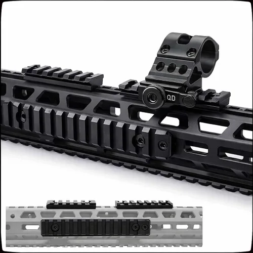 Vista 5 de 360 Tactical 7 Slots M-LOK Sección de riel para M Lok Handguard Siete ranuras Rail Set de 2 piezas