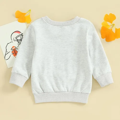Vista 7 de Sudadera de fútbol americano para el día del partido de fútbol americano para bebés, niños y niñas, ropa de otoño