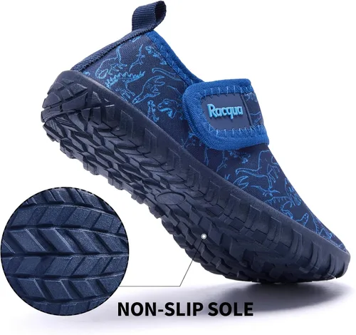 Vista 5 de Racqua Zapatos acuáticos para bebés y niños pequeños, de secado rápido, para natación, deportes, piscina, zapatos acuáticos para niños y niñas