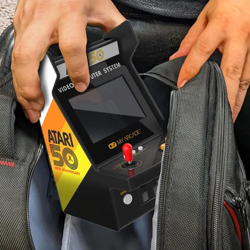 Vista 6 de My Arcade Atari Micro Player Pro: 100 Arcade Classics Games, 6.75" Portable Mini Arcade Machine, Retro Gaming Consoles