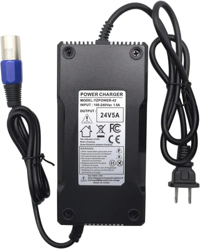 Vista 2 de Cargador de batería de 24V 5A para EA1065, S150 180 X-CEL, Jazzy 1107 614HD Smart Automatic