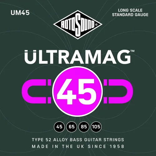 Vista 2 de Rotosound cuerdas para bajo eléctrico ULTRAMAG 52 ALLOY ROUNDWOUND 4-str. UM40 Medium 40-100,Gris