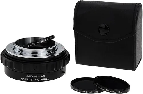 Vista 2 de Fotodiox Adaptador de montaje de lente extensible DLX compatible con lentes Contax/Yashica (CY) a cámaras Sony E-mount