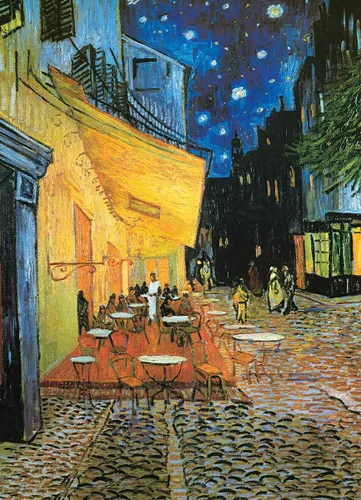 Vista 2 de EuroGraphics Van Gogh Cafe at Night - Rompecabezas de 1000 piezas