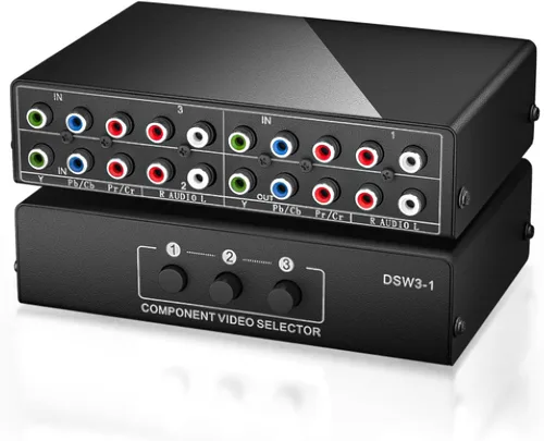 Vista 9 de BolAAzuL 1x2 2-Way Componente Video Audio Splitter RCA 1in 2 Out