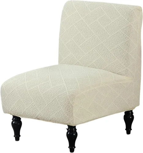 Vista 32 de HAOYONG - Funda de silla sin brazos de acento, funda elástica para silla deslizante con estampado, fundas protectoras para muebles, fundas