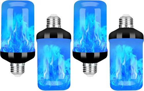 Vista 13 de Y- STOP Bombillas de llama mejoradas, 4 modos de luz parpadeante para exteriores con efecto invertido, bombilla de llama de base E26