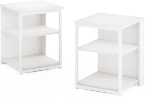Vista 13 de Furinno Classic - Mesa auxiliar con cajón, paquete de 1 unidad, americano
