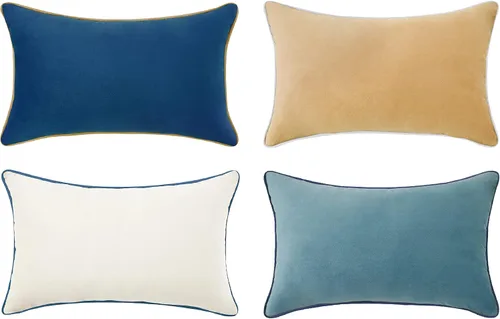 Vista 36 de MONDAY MOOSE - Juego de 4 fundas de cojín decorativas de terciopelo suave, diseño moderno de doble cara; mezcla y combina, rellenos de almohada