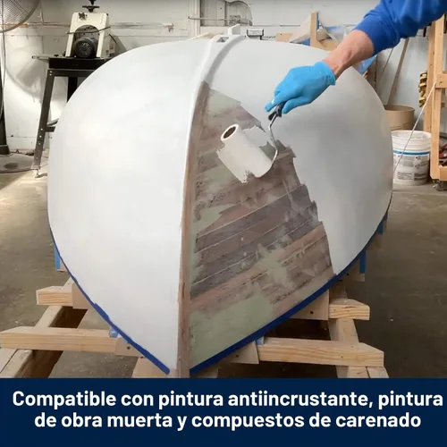 Vista 4 de TotalBoat TotalProtect Sistema de revestimiento barrera epoxy (Gris, Quart) 2-Part Epoxy System Prevents Fiberglass Blisters & Metal Corrosion