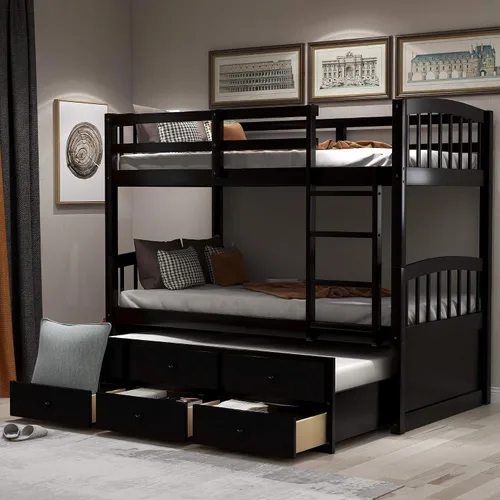 Vista 23 de Harper & Bright Designs Litera Queen con 2 cajones y cama nido extraíble