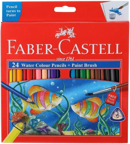 Vista 2 de Faber-Castell Lápices Acuarelables (24 colores) Suplementos Artísticos de Calidad Premium Originales