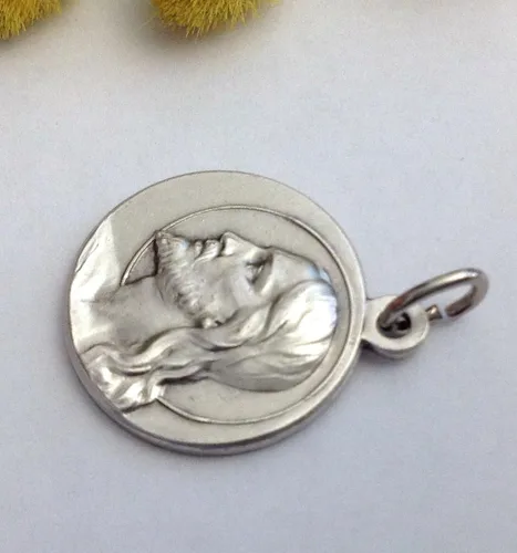 Vista 4 de Medalla Cristo Redentor - Medallas de los Santos Patronos - Hecho en Italia, Latón