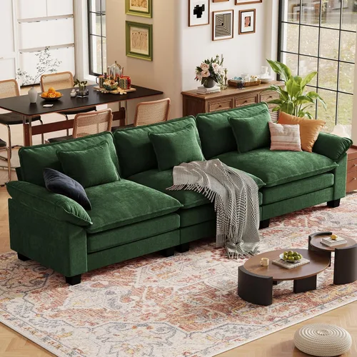 Vista 129 de CDCASA Silla de acento de gran tamaño de 50'' con otomana Asiento extra ancho y profundo estilo sofá nube para sala de estar, dormitorio, rincón