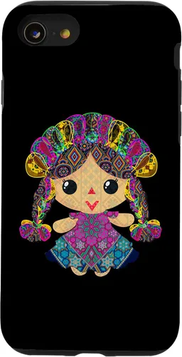 Vista 17 de iPhone 15 muñeca mexicana, maria, mazahua arte huichol, lele, caso