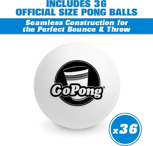Vista 2 de GoPong Pelotas oficiales de Beer Pong (paquete de 36), color blanco